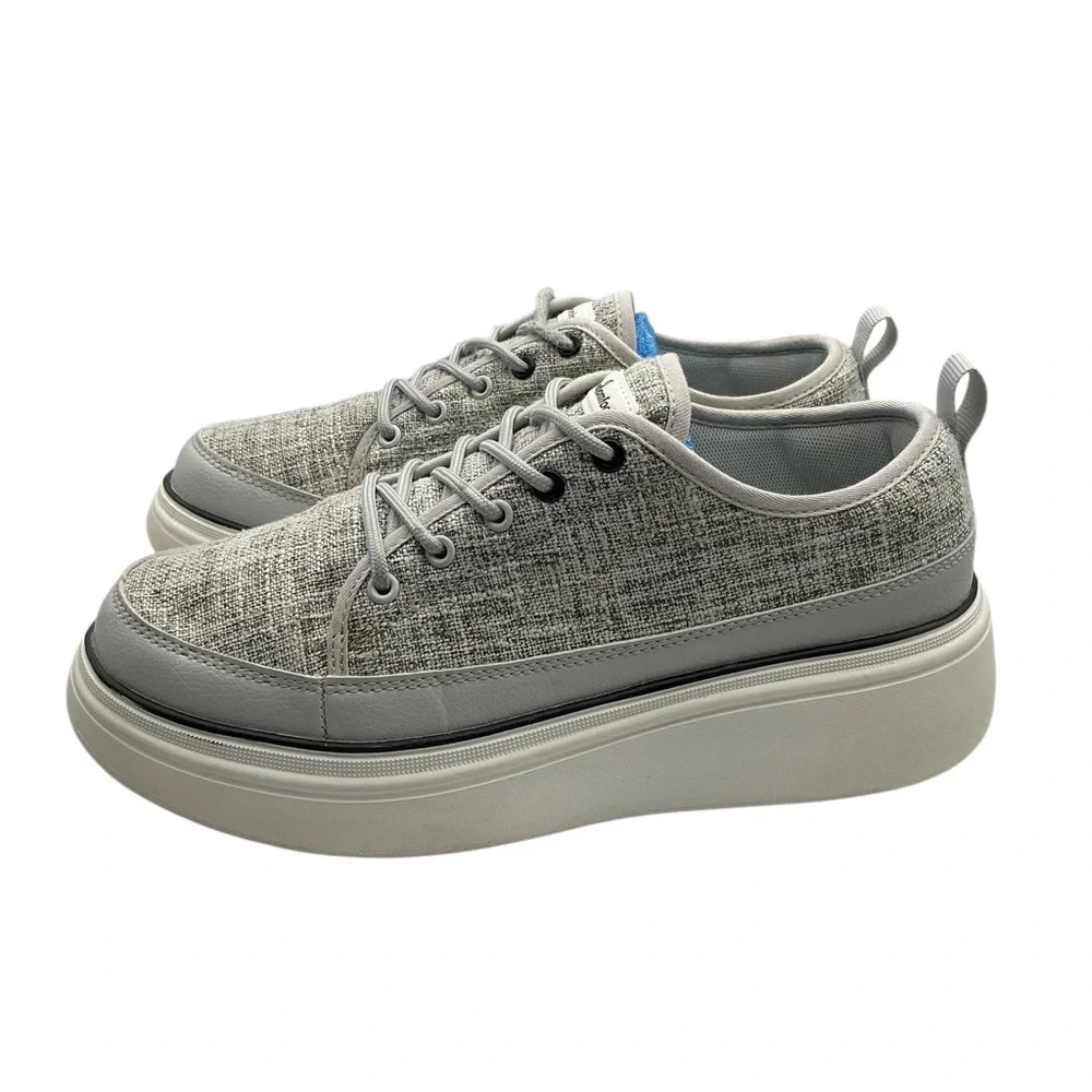 OrthoComfoot Light Gray Orthopedic Arch-Support Canvas Sneaker Womens‎ Size 11